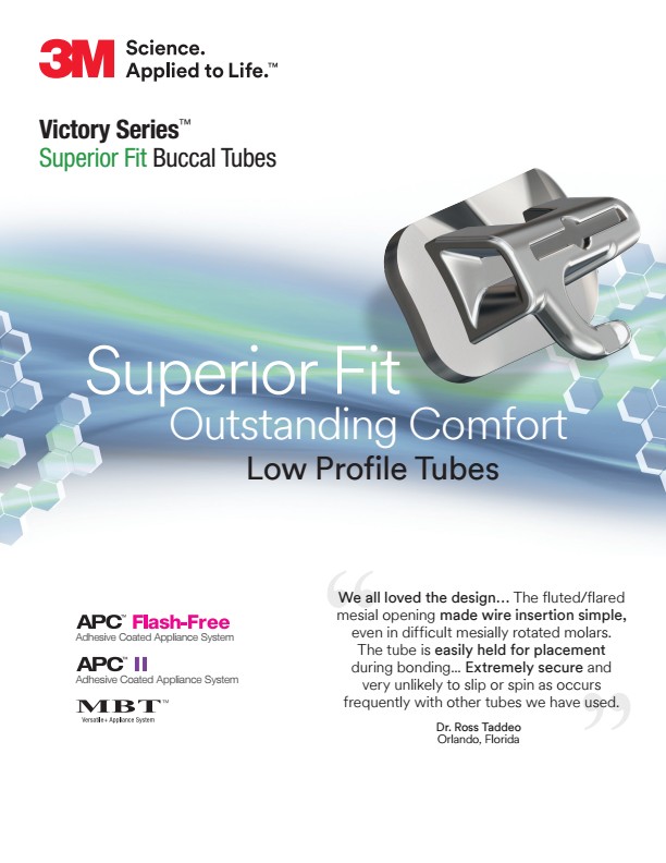 Victory Series Superior Fit Buccal Tubes brochure cover